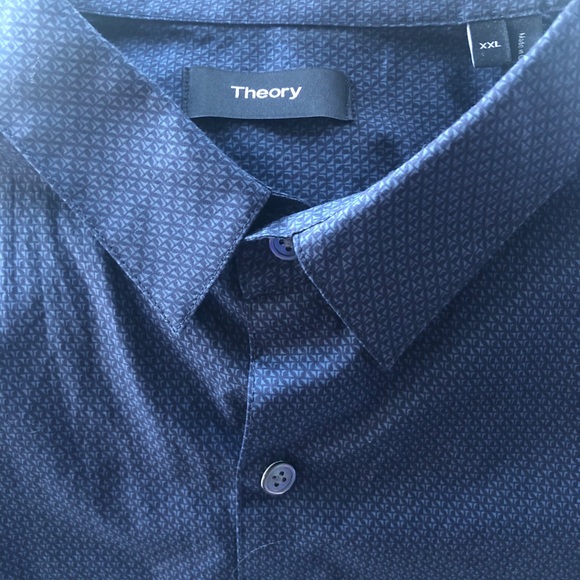 Theory Midnight Blue Fleck Sport Shirt. NWOT. - Picture 2 of 5